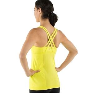 ✨Lululemon Energy Tank In Electric Yellow Size 6